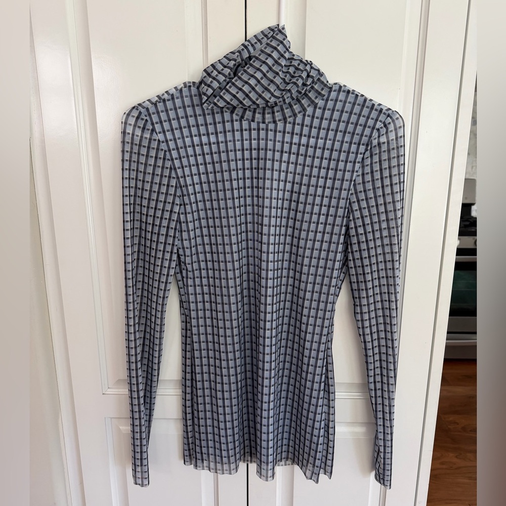 Ganni Mesh Heather Turtleneck 36